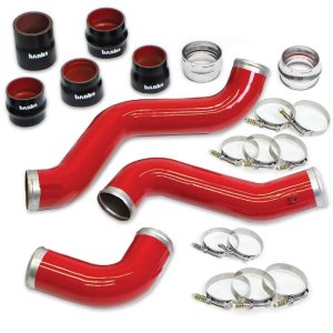 Chevrolet Silverado 3500HD Boost Tubes - Banks Power - 3.5 inch Diameter, Mandrel-bent, Aluminized Steel - Red - `20-`26